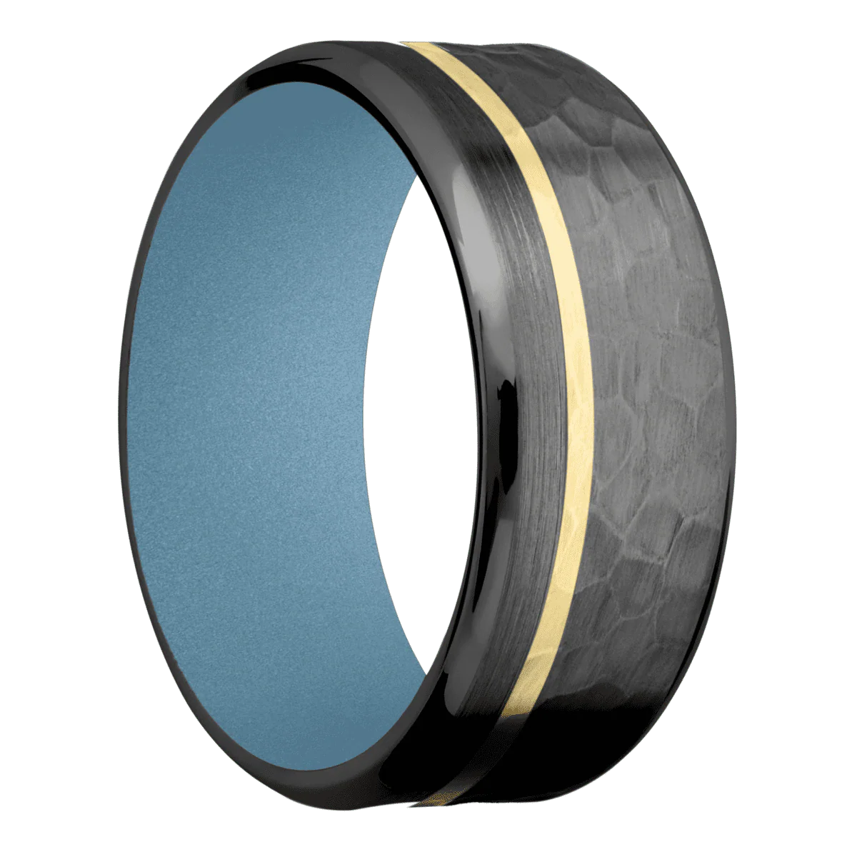 Zirconium + Hammer , Polish Finish + Polar Blue