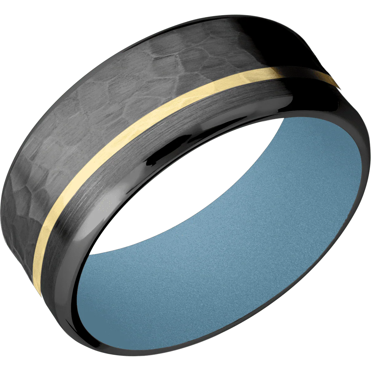Zirconium + Hammer , Polish Finish + Polar Blue - Image 2
