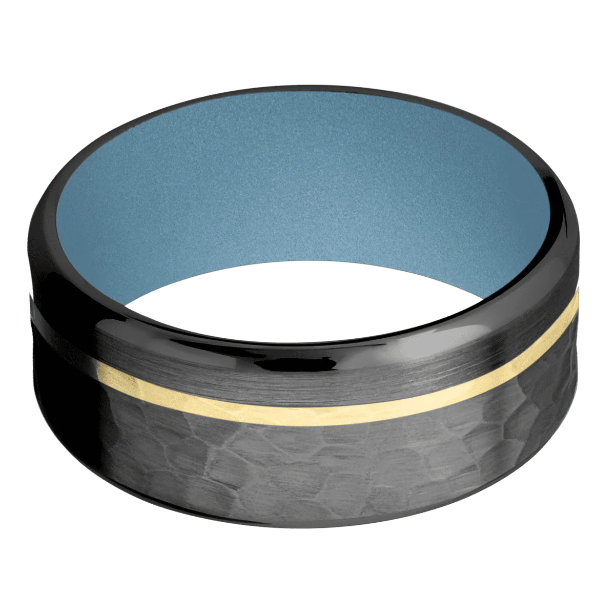 Zirconium + Hammer , Polish Finish + Polar Blue - Image 3