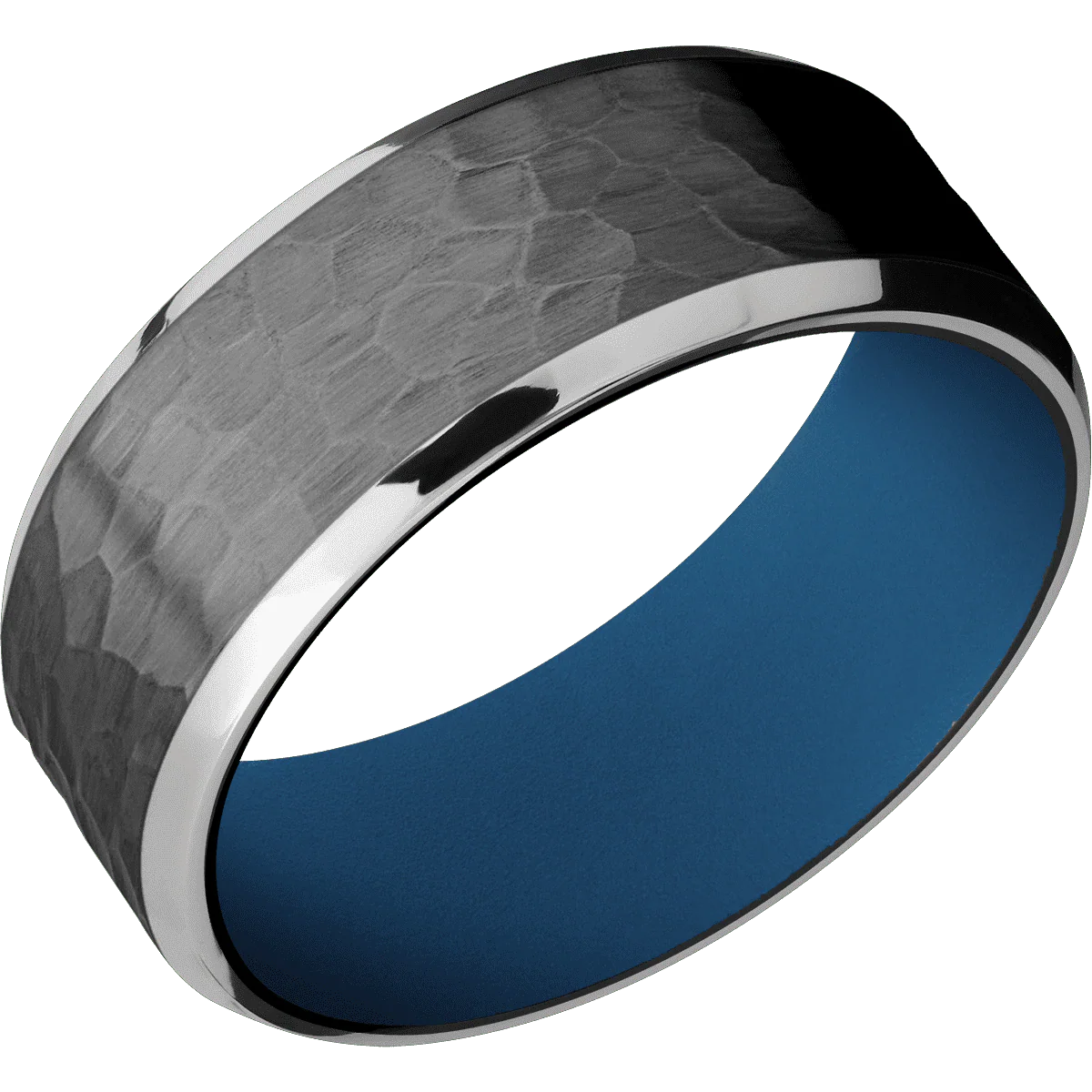 Zirconium + Hammer , Polish Finish + Ridgeway Blue - Image 2