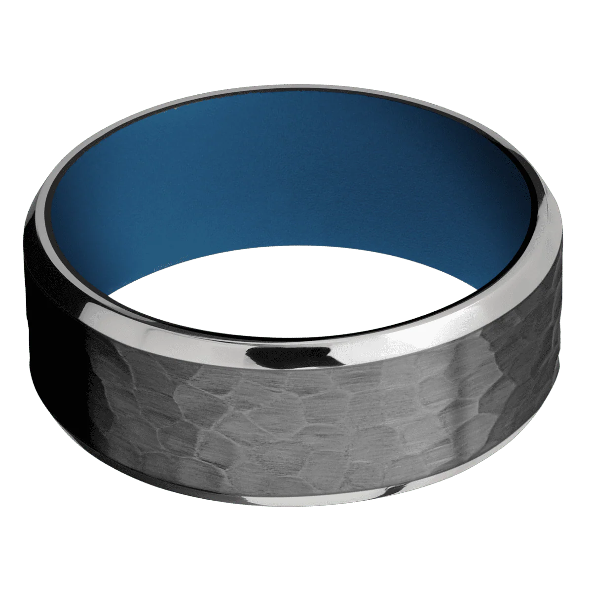 Zirconium + Hammer , Polish Finish + Ridgeway Blue - Image 3