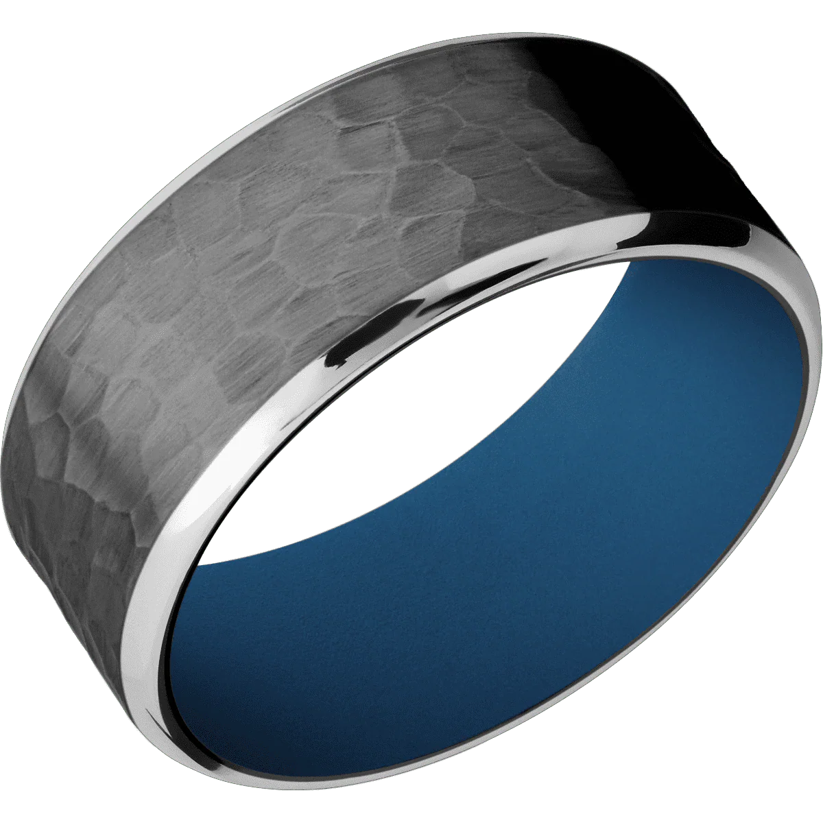Zirconium + Hammer , Polish Finish + Ridgeway Blue - Image 2