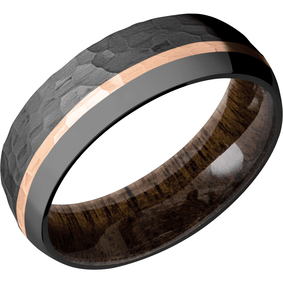 Zirconium + Hammer , Polish Finish + Walnut - Image 2