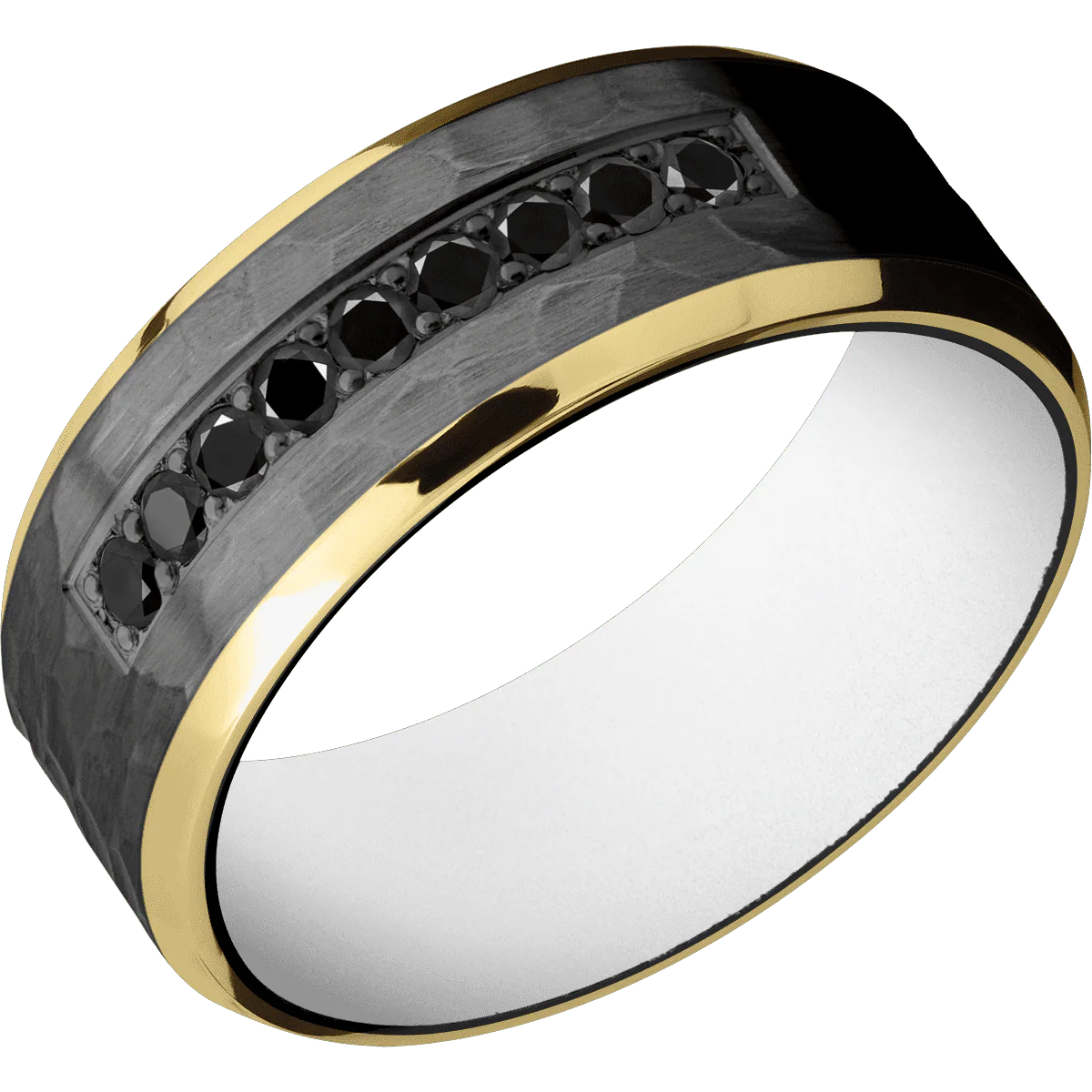 Zirconium + Hammer , Polish Finish + Your Color - Image 2
