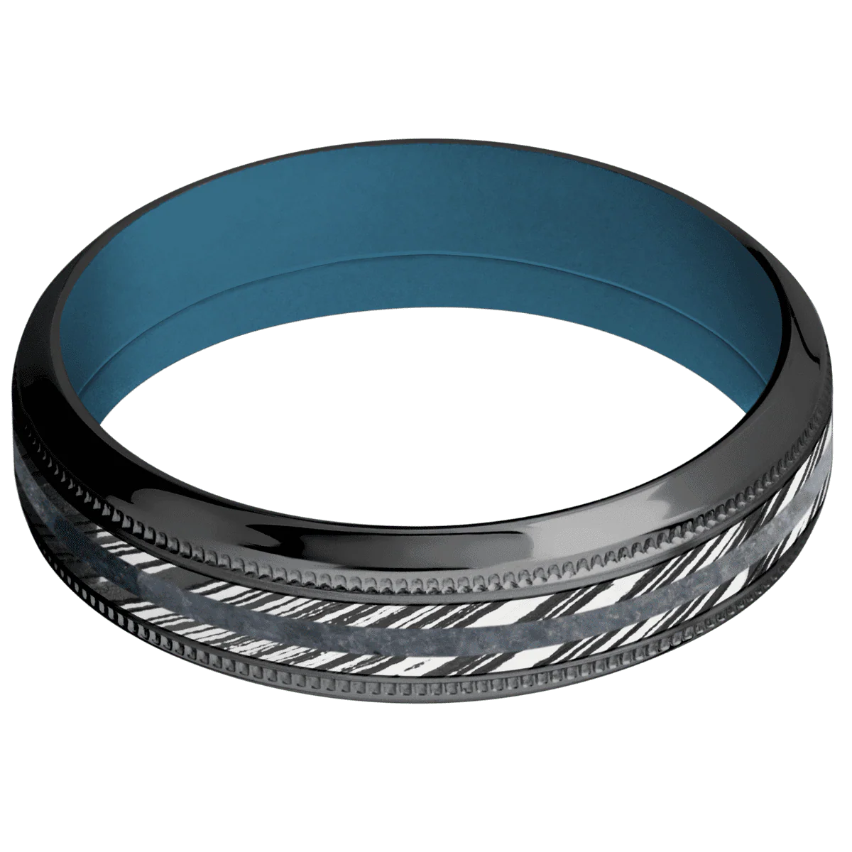 Zirconium + Machine , Polish Finish + Royal Blue - Image 3