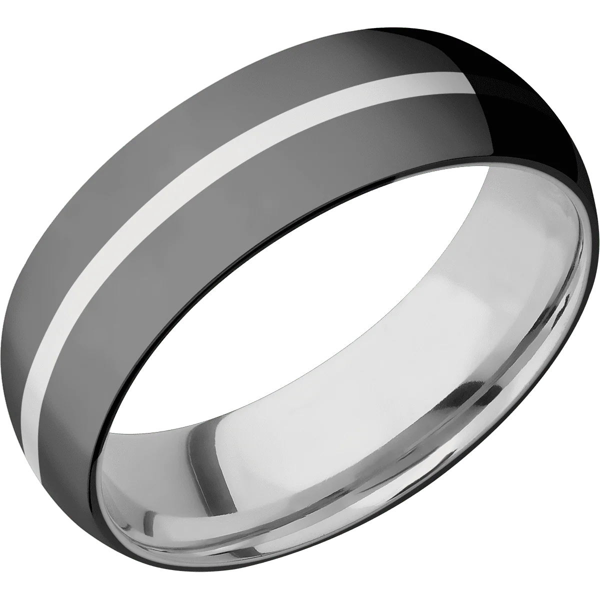 Zirconium + Polish Finish + 14K White Gold - Image 2