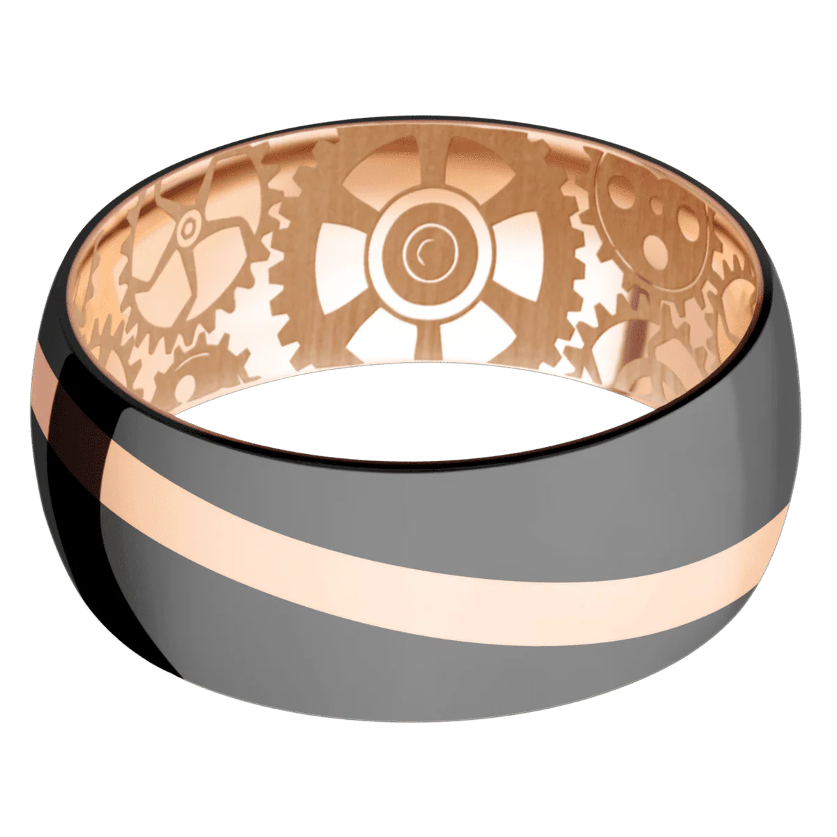 Zirconium + Polish Finish + 18K Rose Gold - Image 3