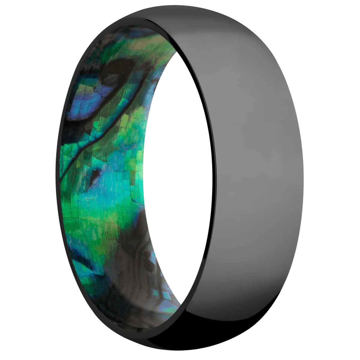 Zirconium + Polish Finish + Abalone