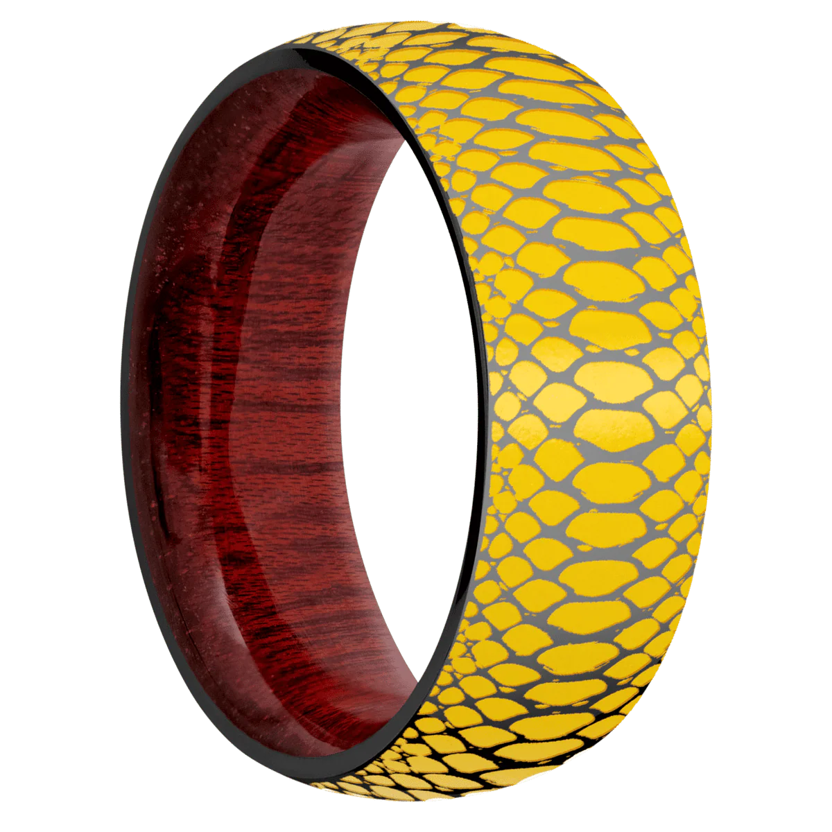 Zirconium + Polish Finish + Blood Wood