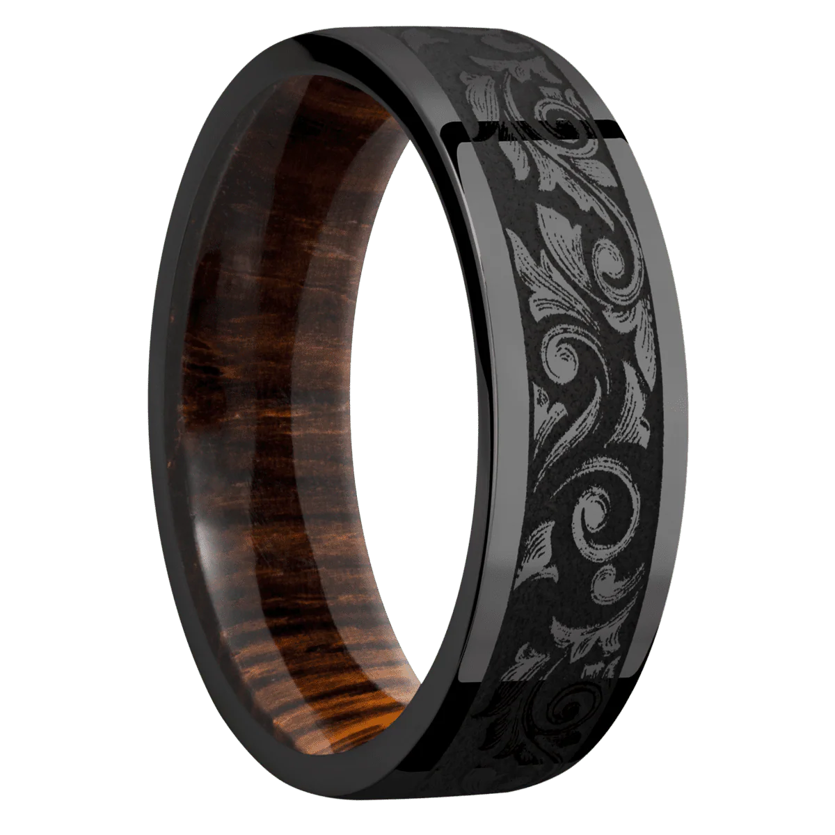 Zirconium + Polish Finish + Cocobolo
