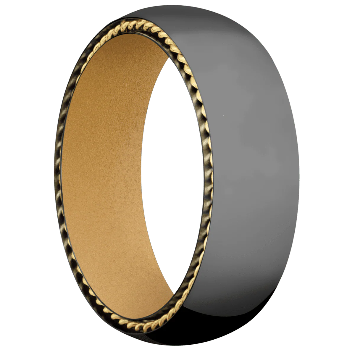 Zirconium + Polish Finish + Gold