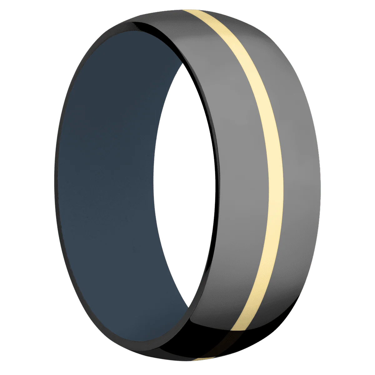 Zirconium + Polish Finish + Navy Blue