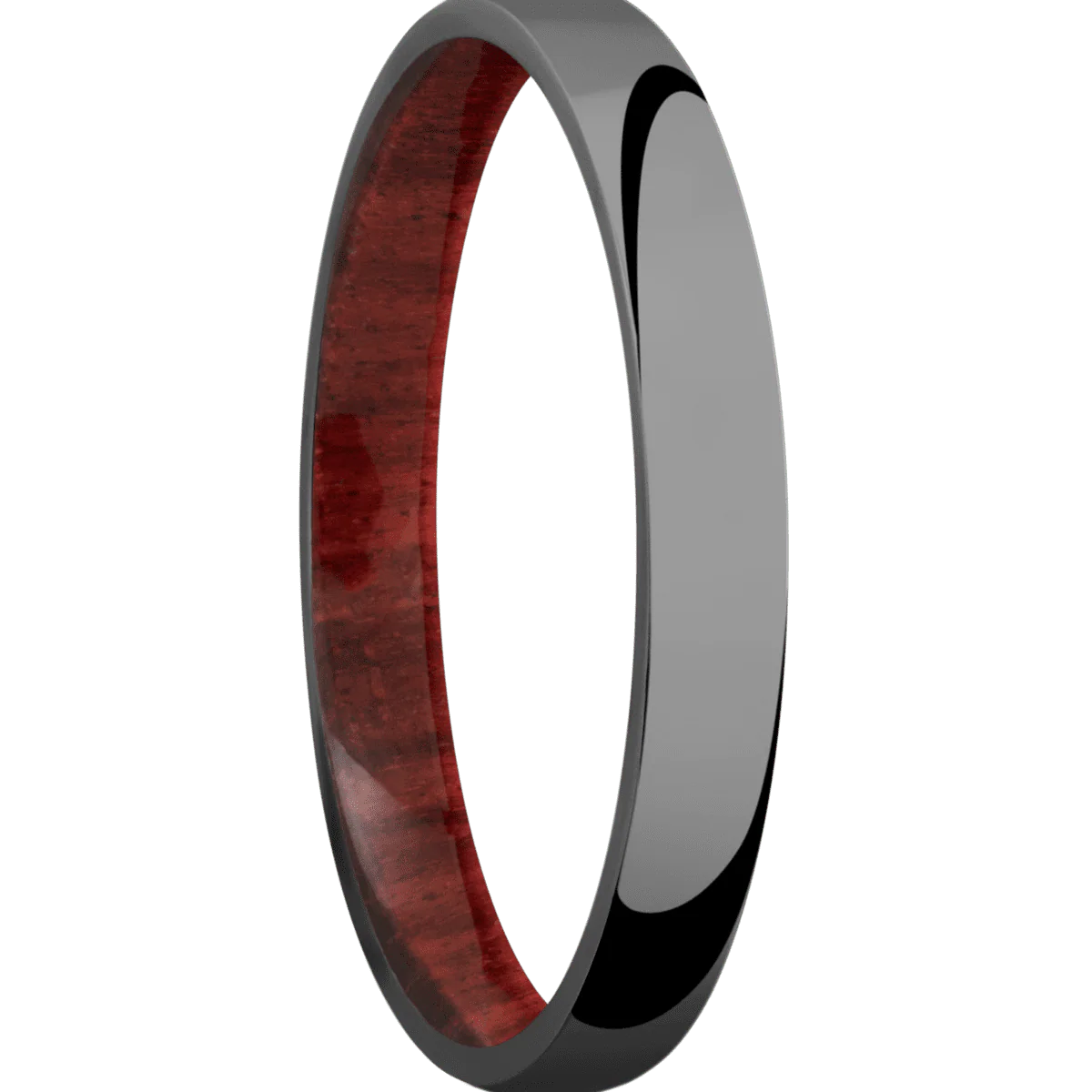 Zirconium + Polish Finish + Red Heart