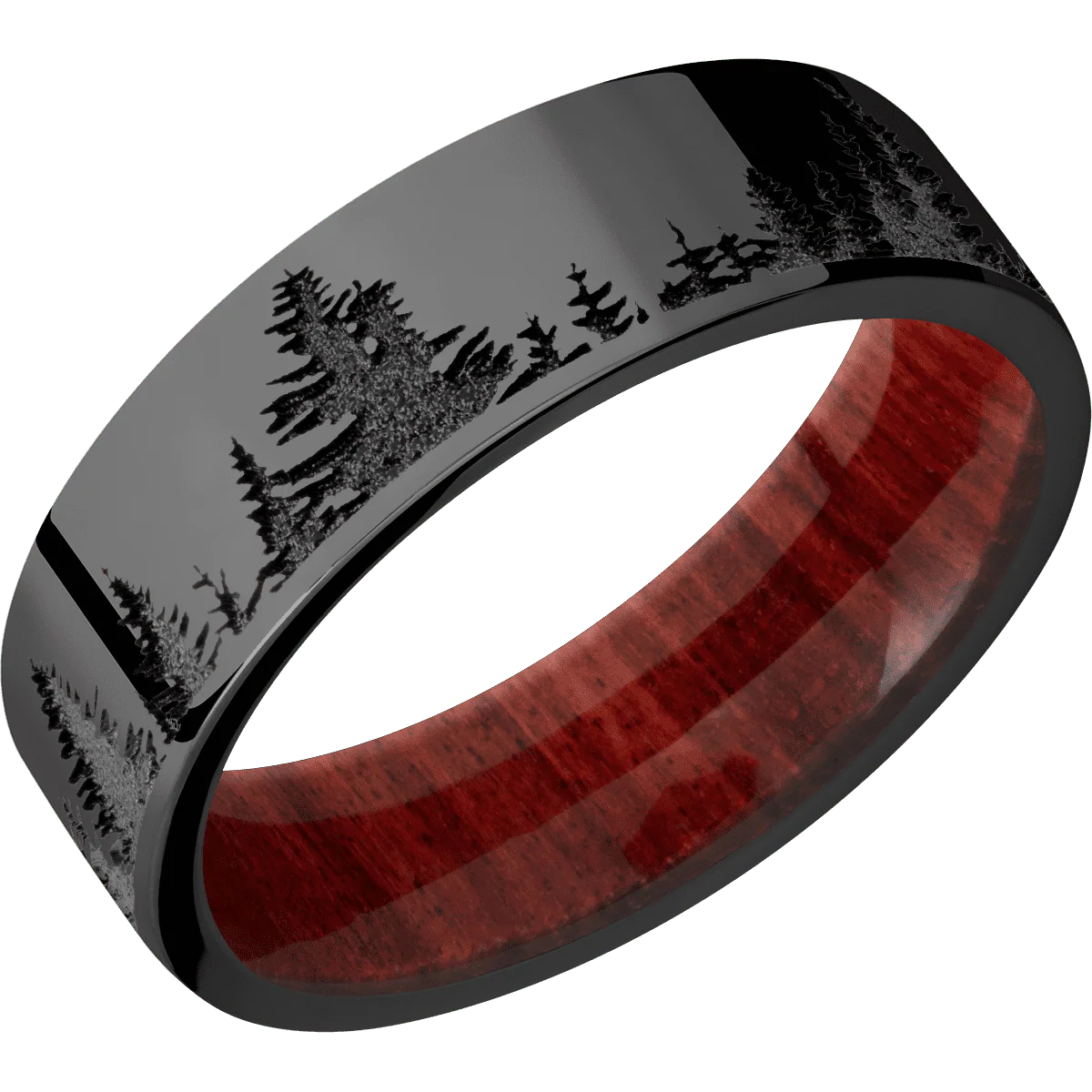 Zirconium + Polish Finish + Red Heart - Image 2