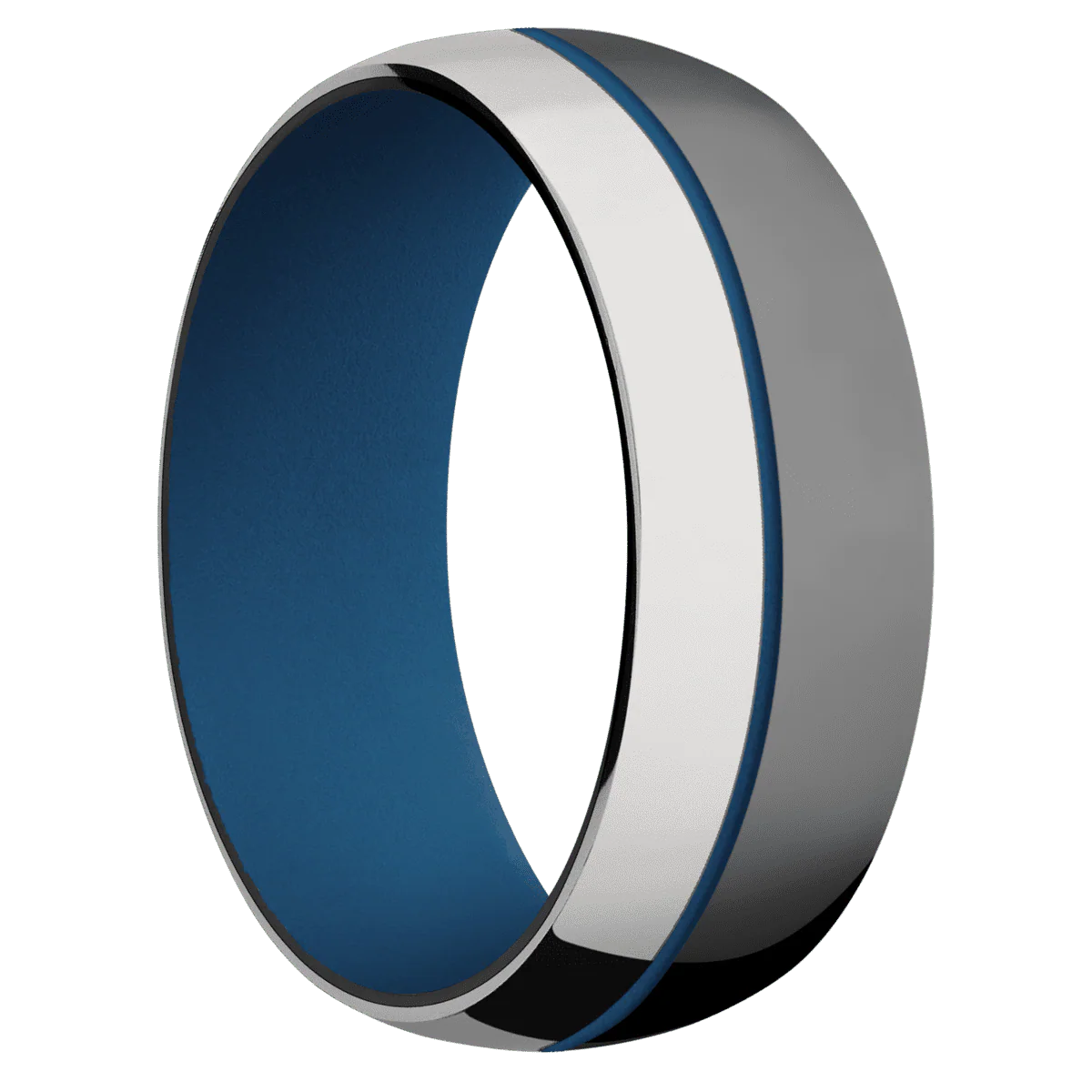 Zirconium + Polish Finish + Ridgeway Blue