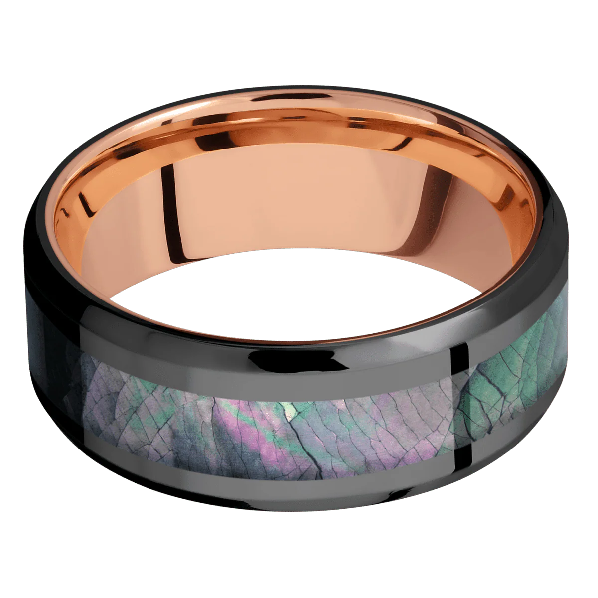 Zirconium + Polish , Polish Finish + 14K Rose Gold - Image 3