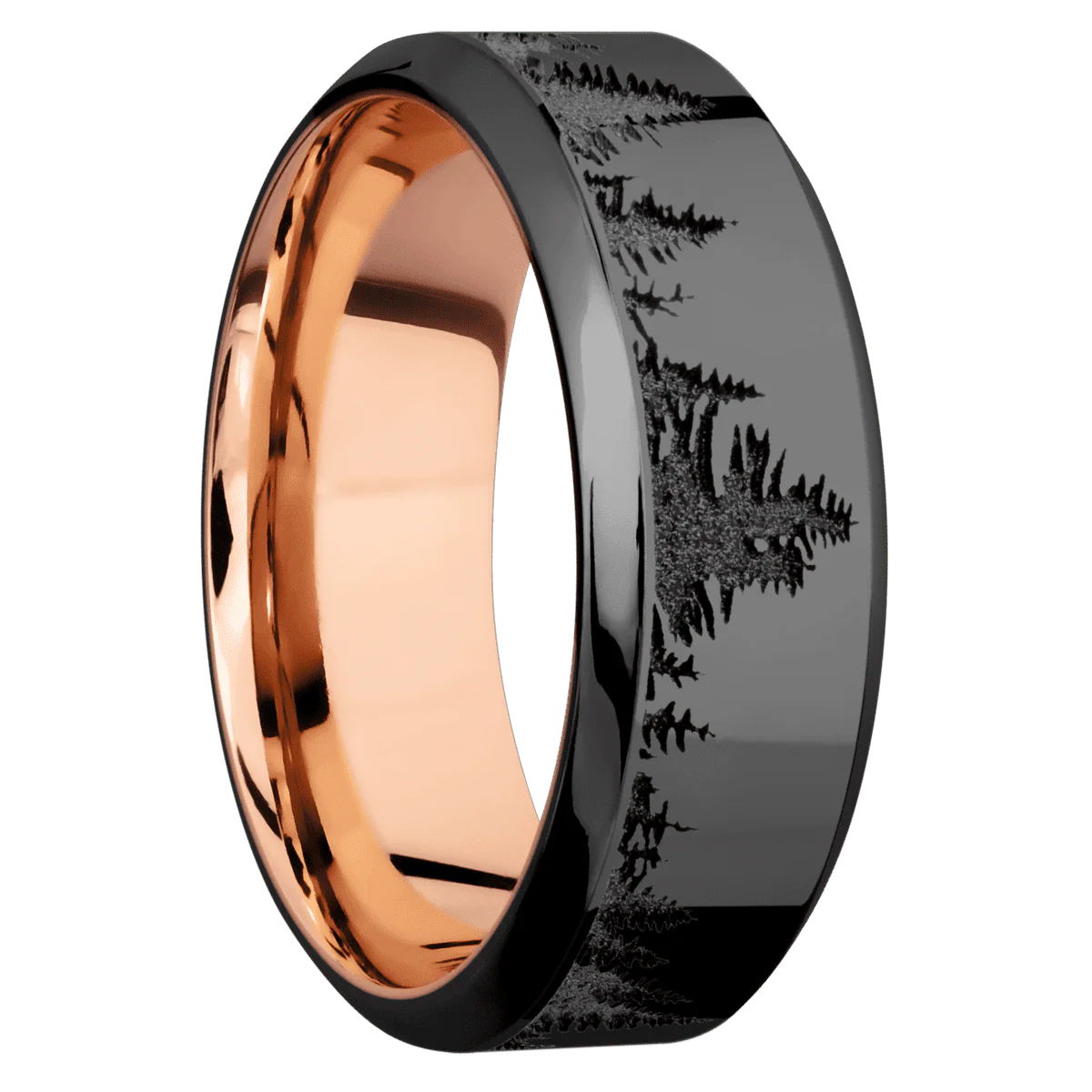 Zirconium + Polish , Polish Finish + 14K Rose Gold