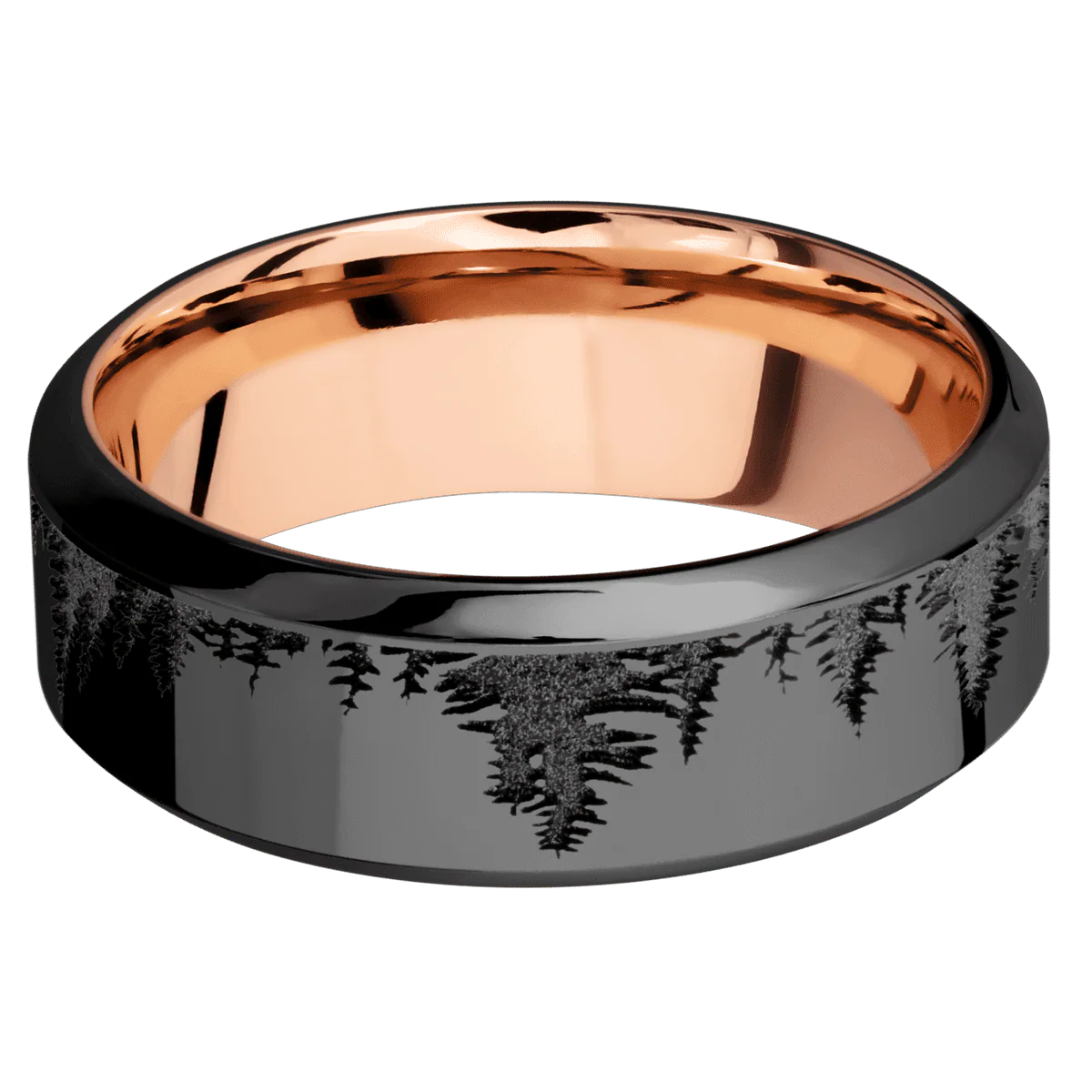 Zirconium + Polish , Polish Finish + 14K Rose Gold - Image 3