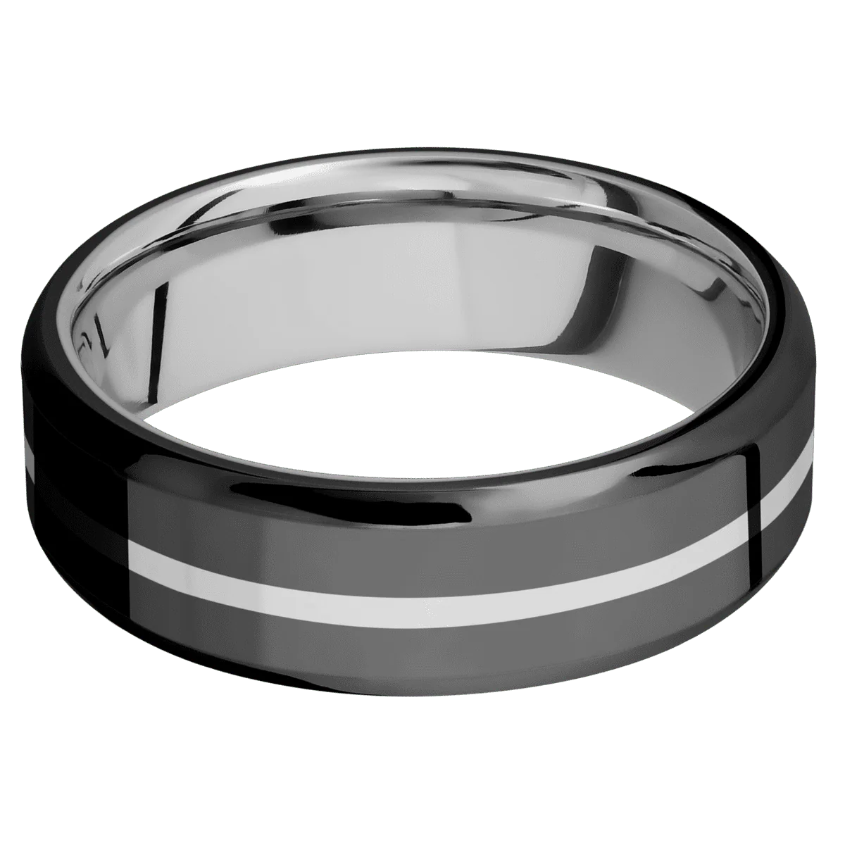 Zirconium + Polish , Polish Finish + 14K White Gold - Image 3