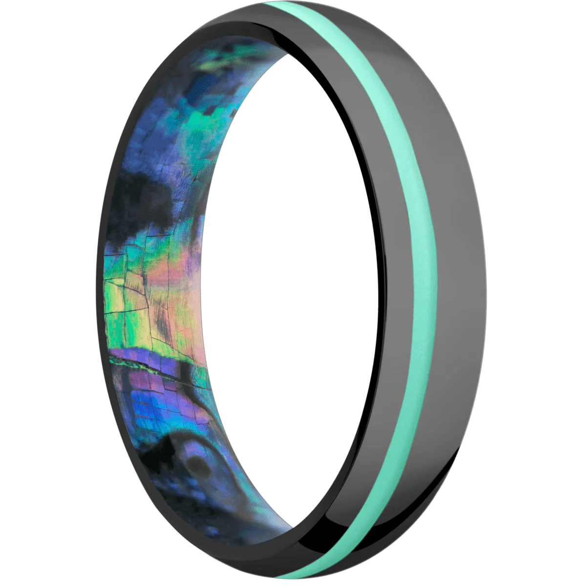 Zirconium + Polish , Polish Finish + Abalone