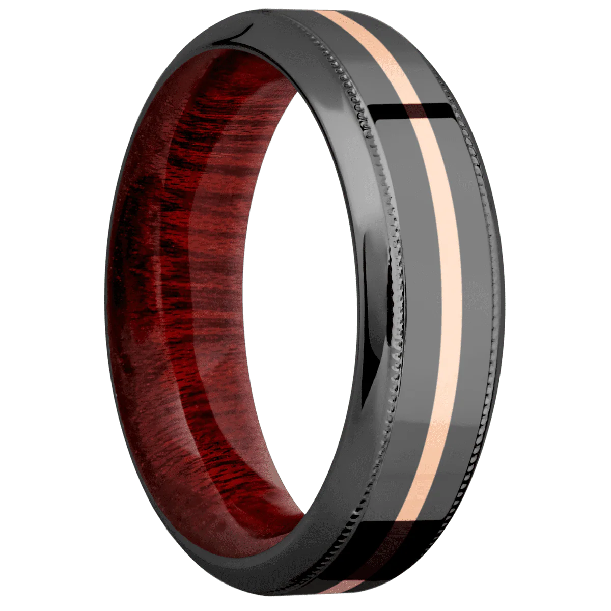 Zirconium + Polish , Polish Finish + Blood Wood