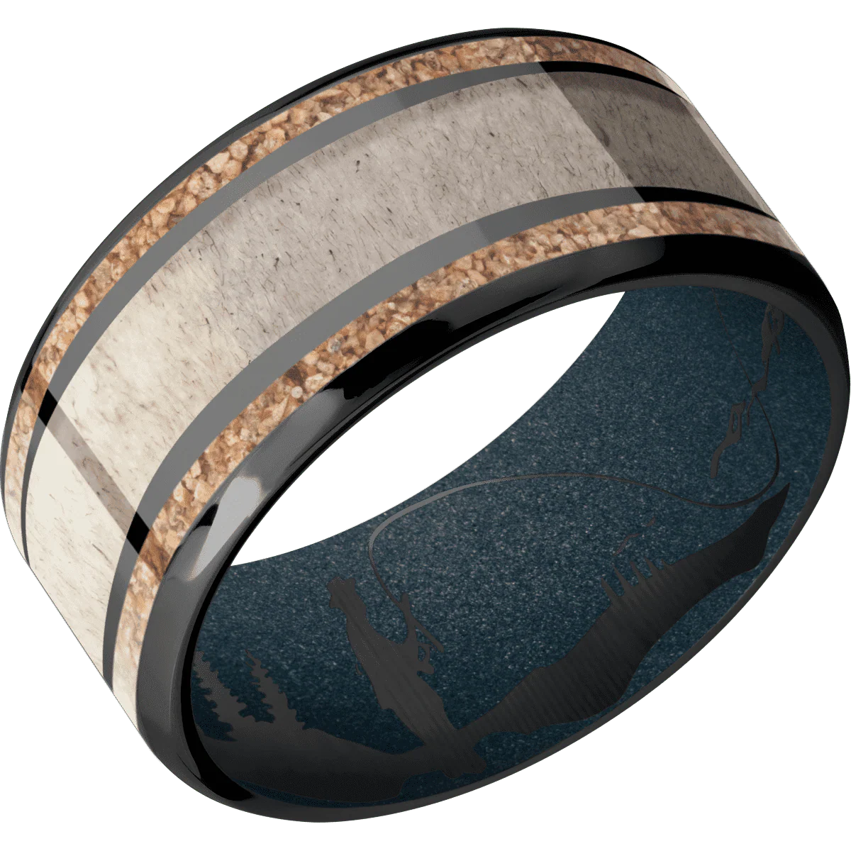 Zirconium + Polish , Polish Finish + Blue Titanium - Image 2