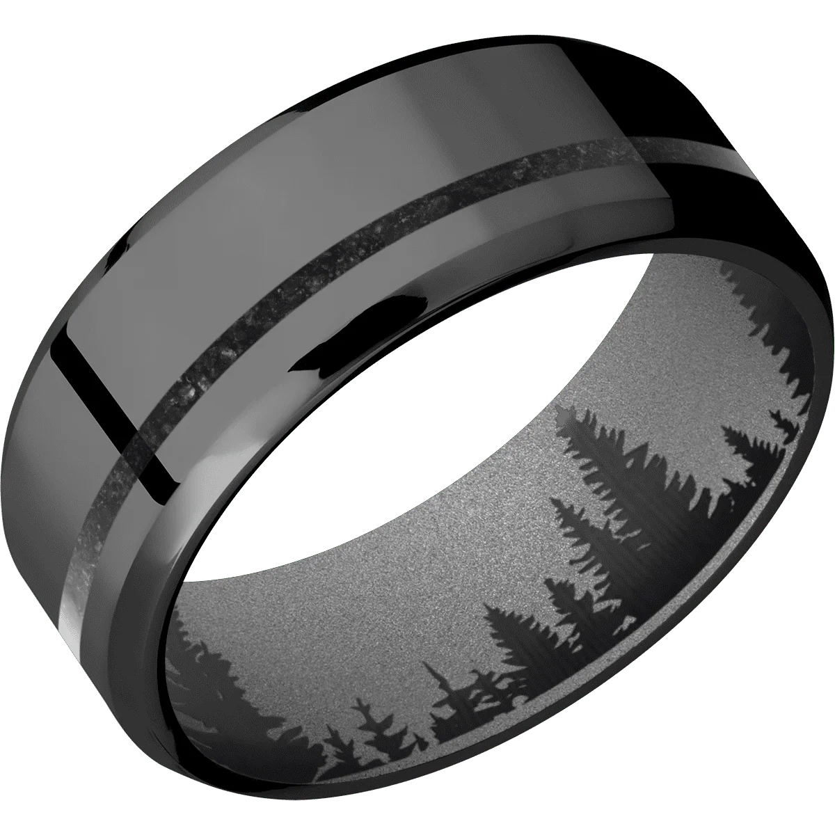 Zirconium + Polish , Polish Finish + Crushed Silver - Image 2