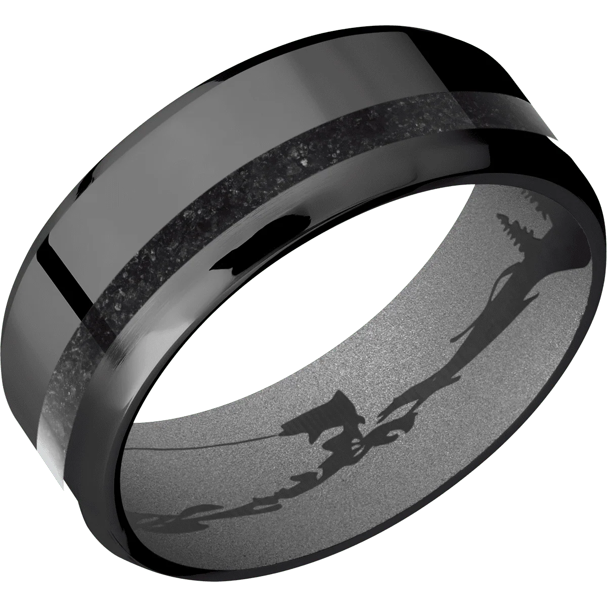 Zirconium + Polish , Polish Finish + Crushed Silver - Image 2