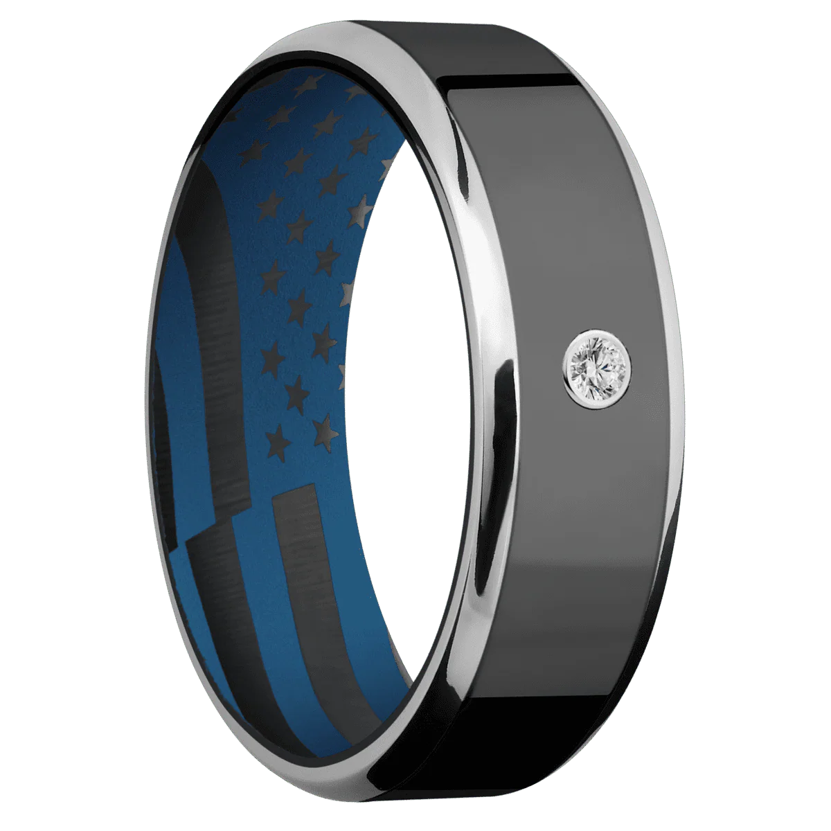 Zirconium + Polish , Polish Finish + Ridgeway Blue