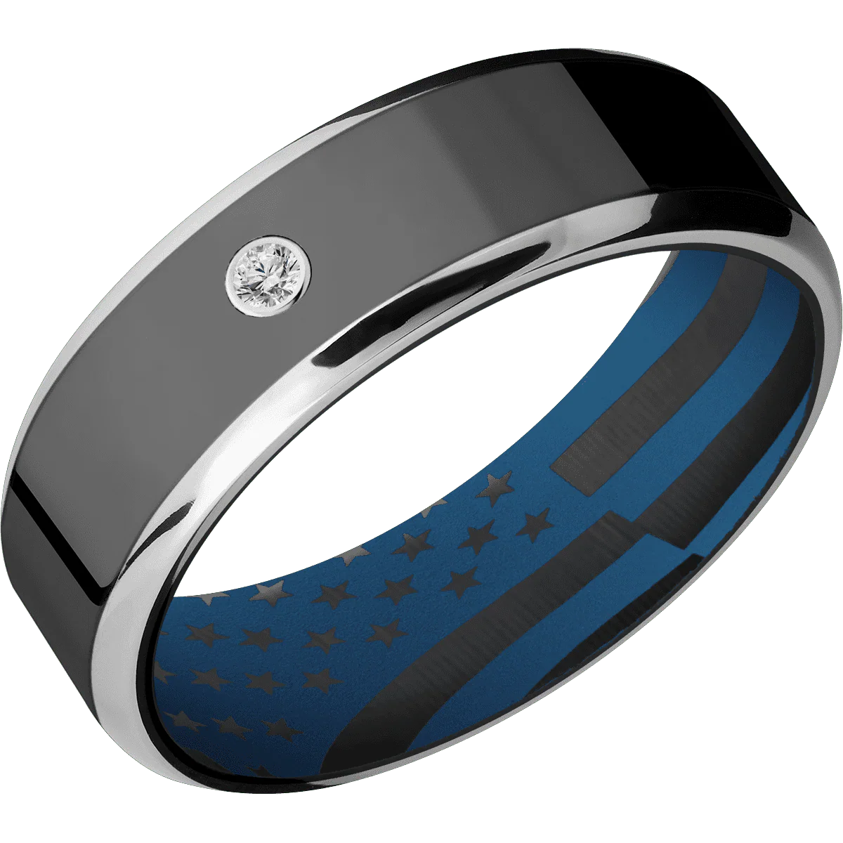 Zirconium + Polish , Polish Finish + Ridgeway Blue - Image 2