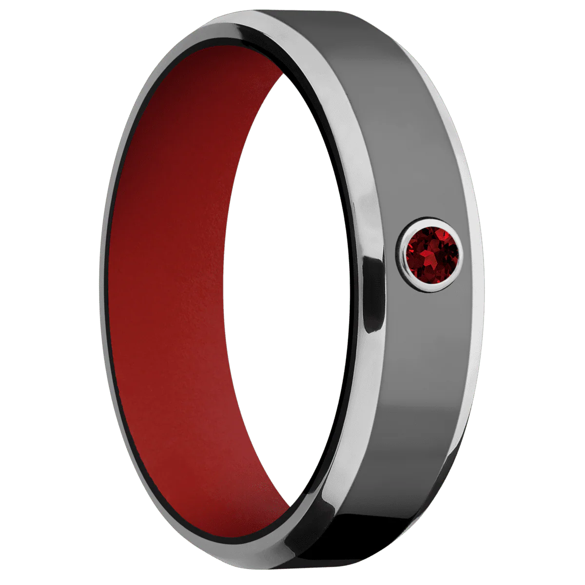 Zirconium + Polish , Polish Finish + USMC Red