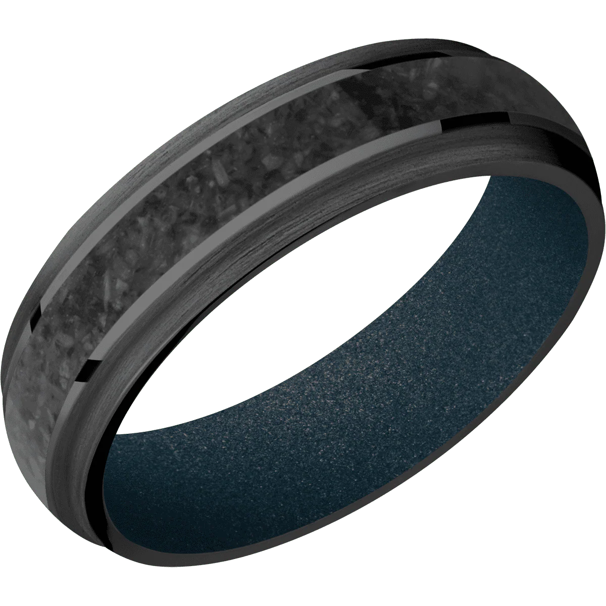 Zirconium + Polish , Satin Finish + Blue Titanium - Image 2