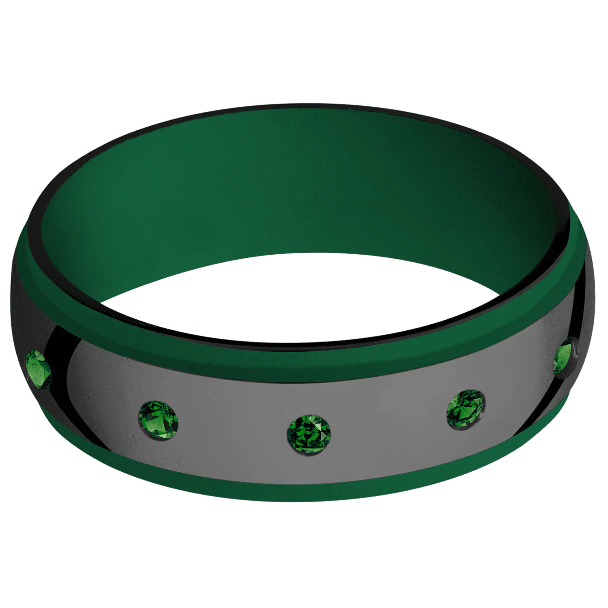 Zirconium + Polish , Satin Finish + Green - Image 3