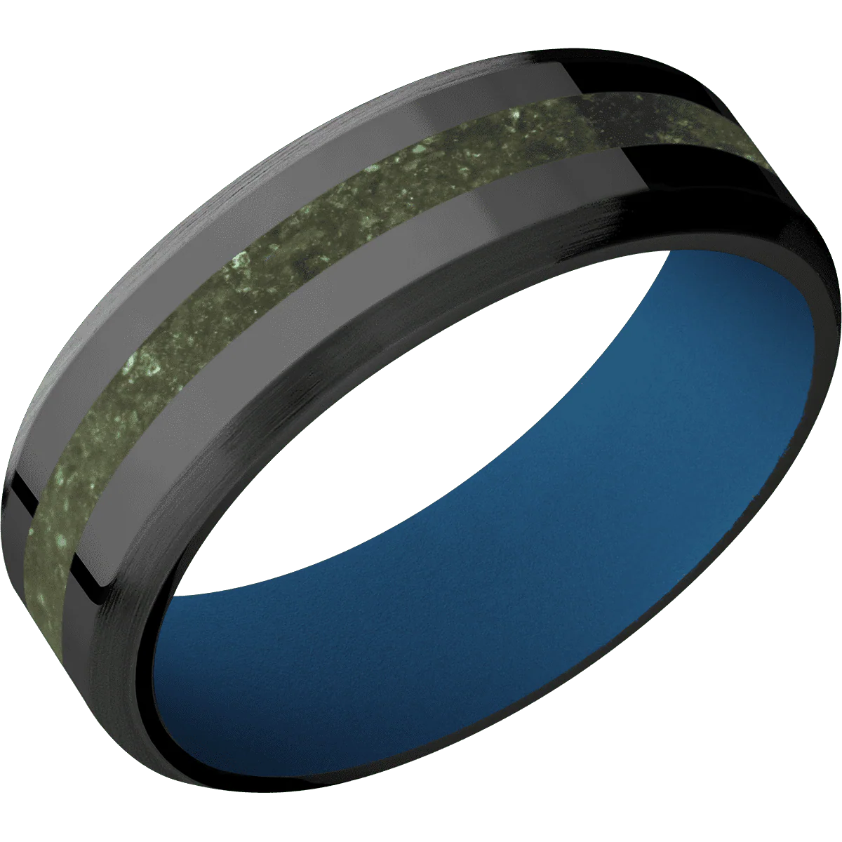 Zirconium + Polish , Satin Finish + Ridgeway Blue - Image 2