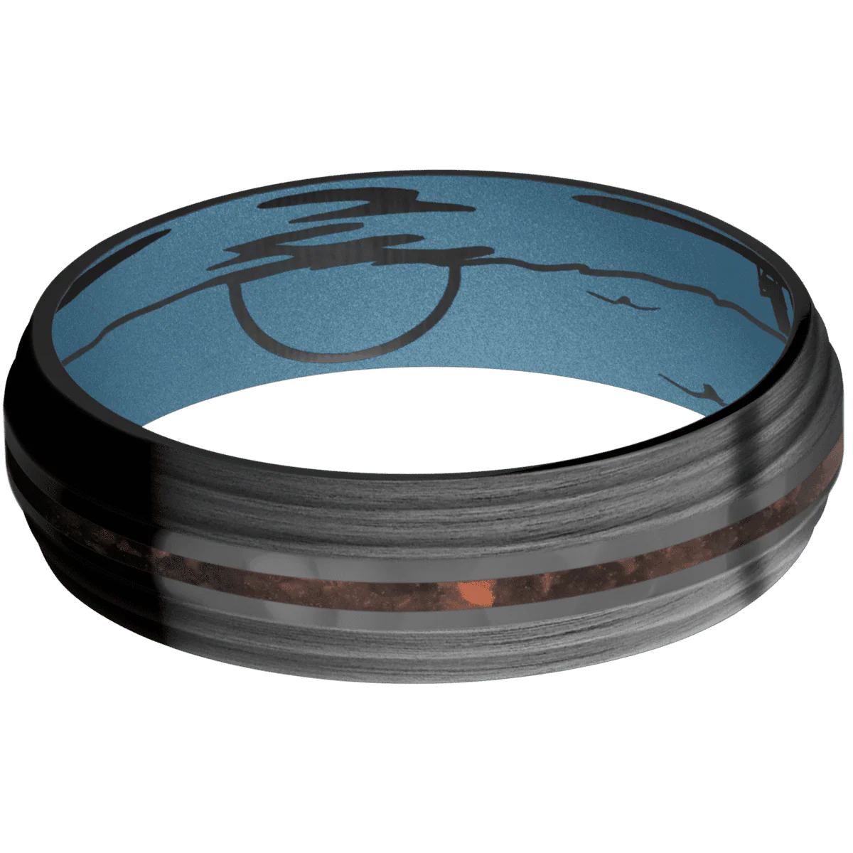 Zirconium + Rockpolish , Satin Finish + Polar Blue - Image 3