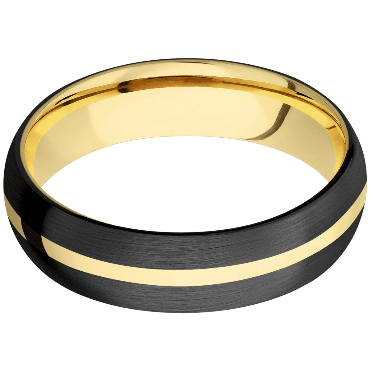 Zirconium + Satin Finish + 10K Yellow Gold - Image 3