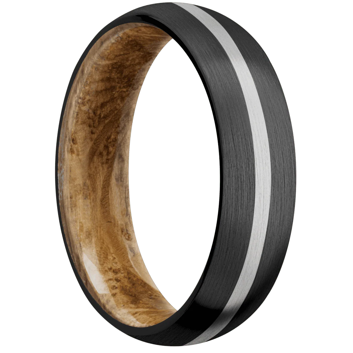 Zirconium + Satin Finish + Whiskey Barrel