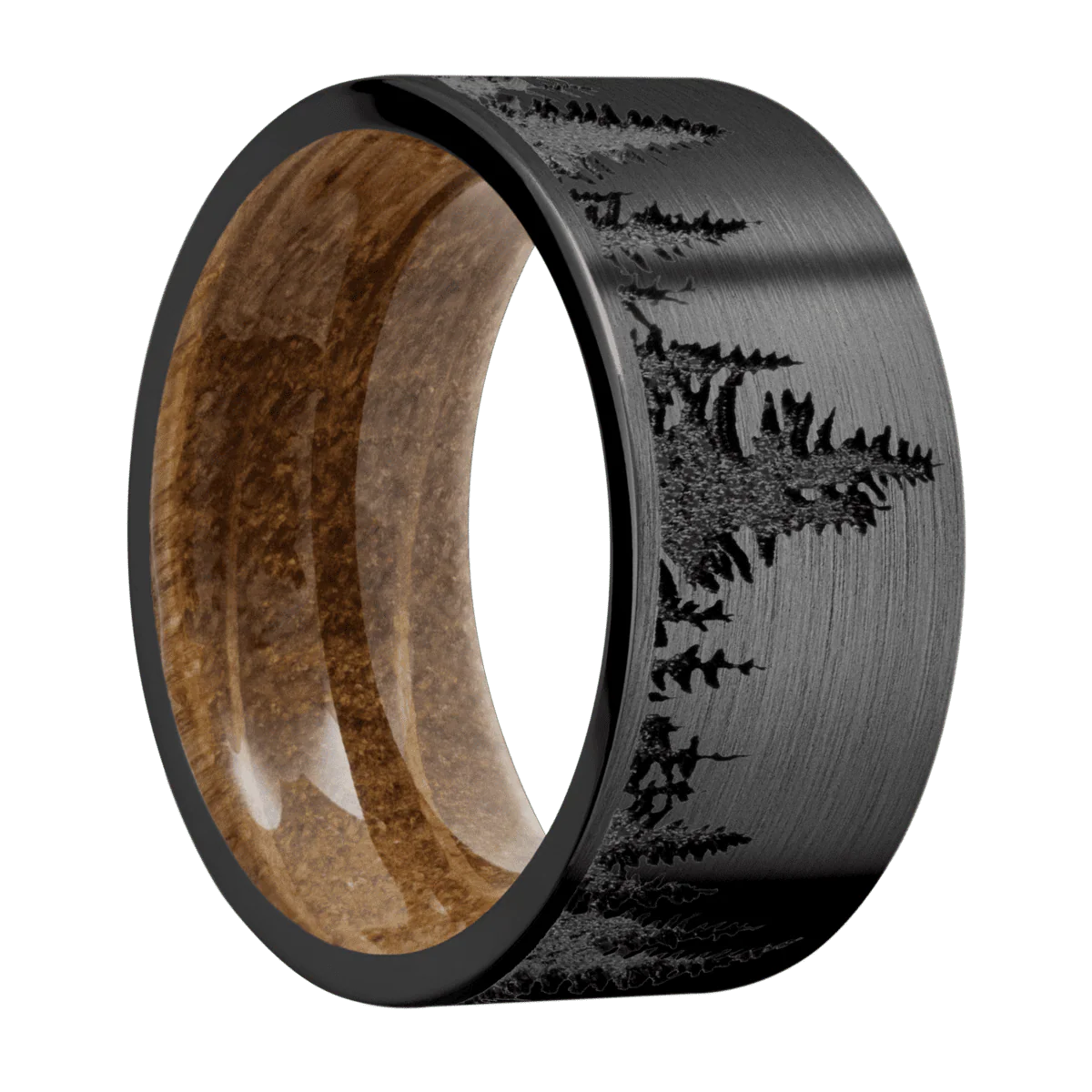 Zirconium + Satin Finish + Whiskey Barrel
