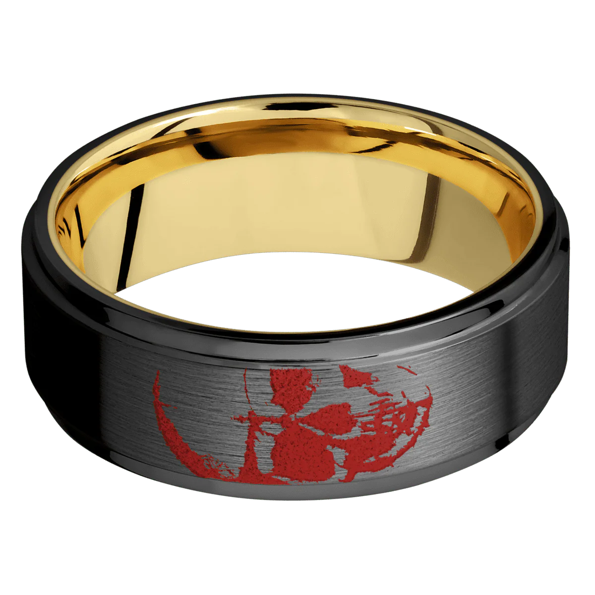 Zirconium + Satin , Polish Finish + 10K Yellow Gold - Image 3