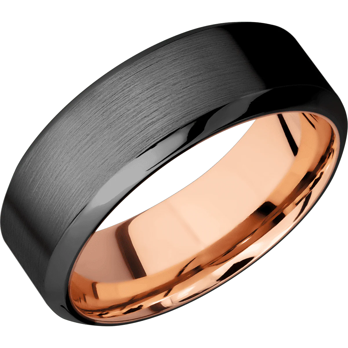 Zirconium + Satin , Polish Finish + 14K Rose Gold - Image 2