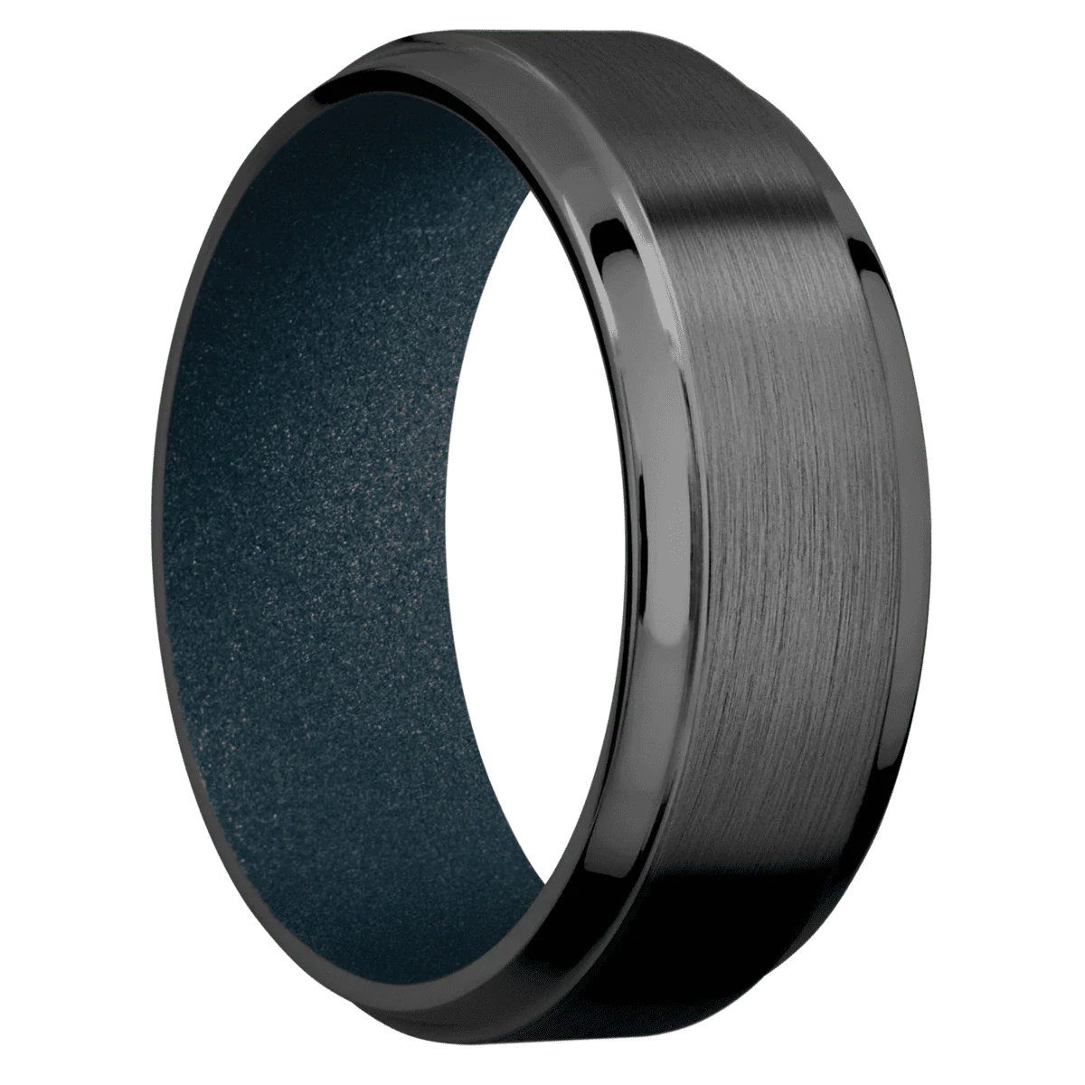 Zirconium + Satin , Polish Finish + Blue Titanium
