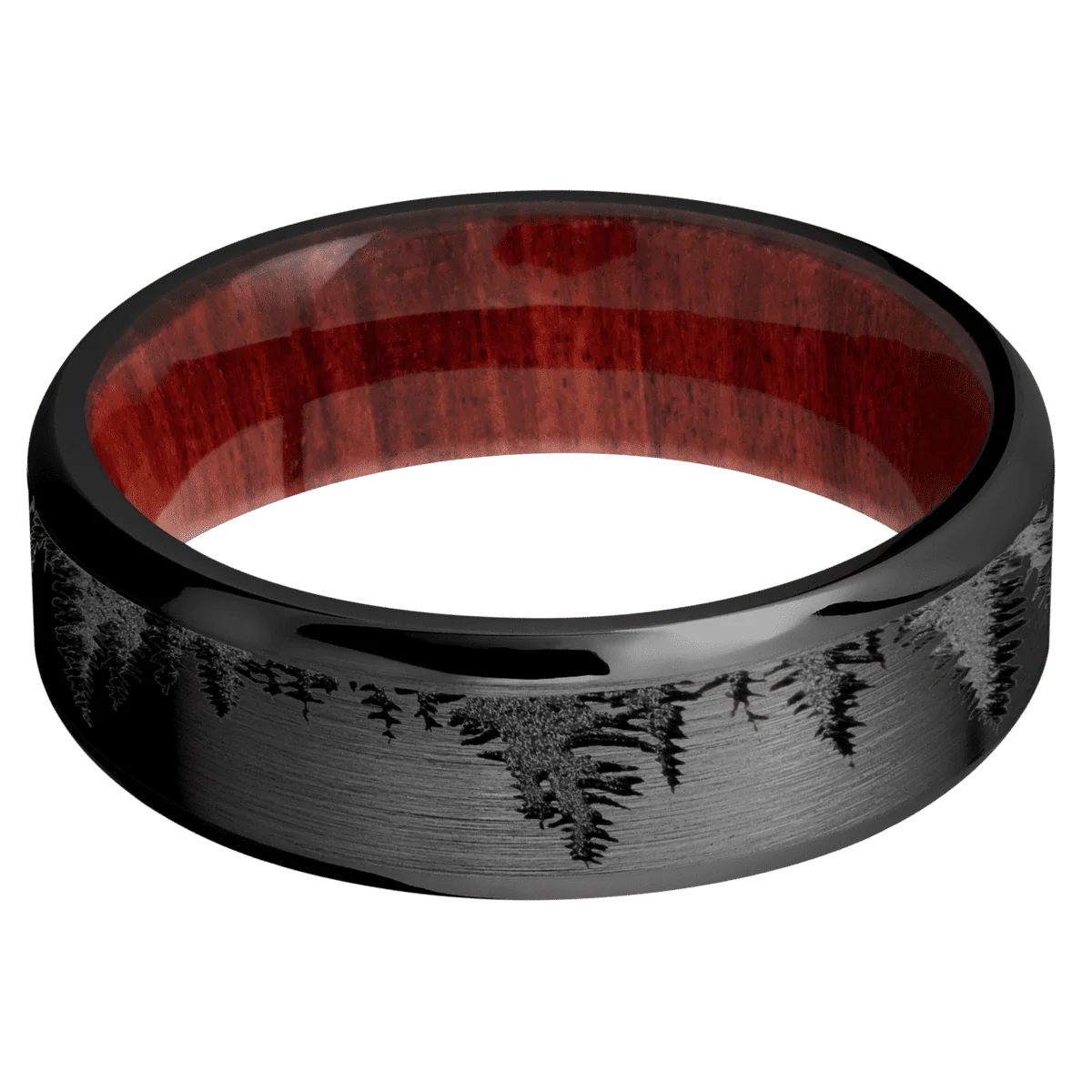 Zirconium + Satin , Polish Finish + Red Heart - Image 3