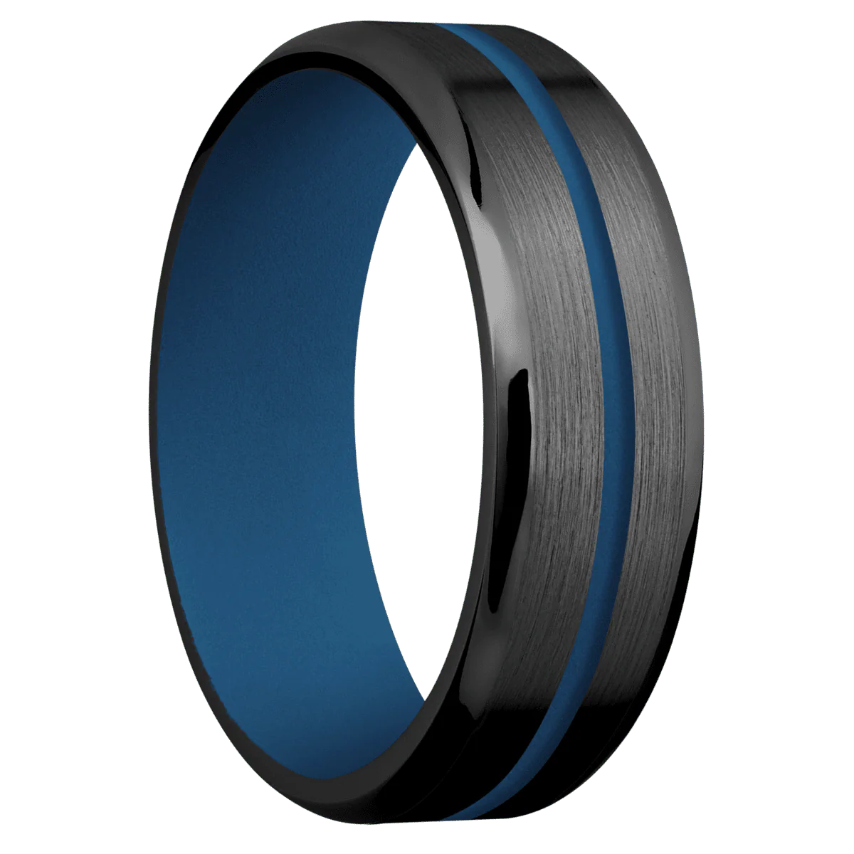 Zirconium + Satin , Polish Finish + Ridgeway Blue