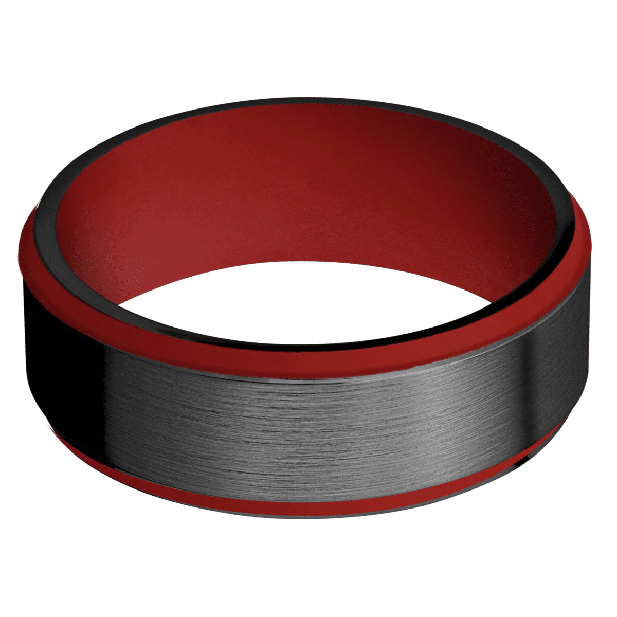 Zirconium + Satin , Polish Finish + USMC Red - Image 3