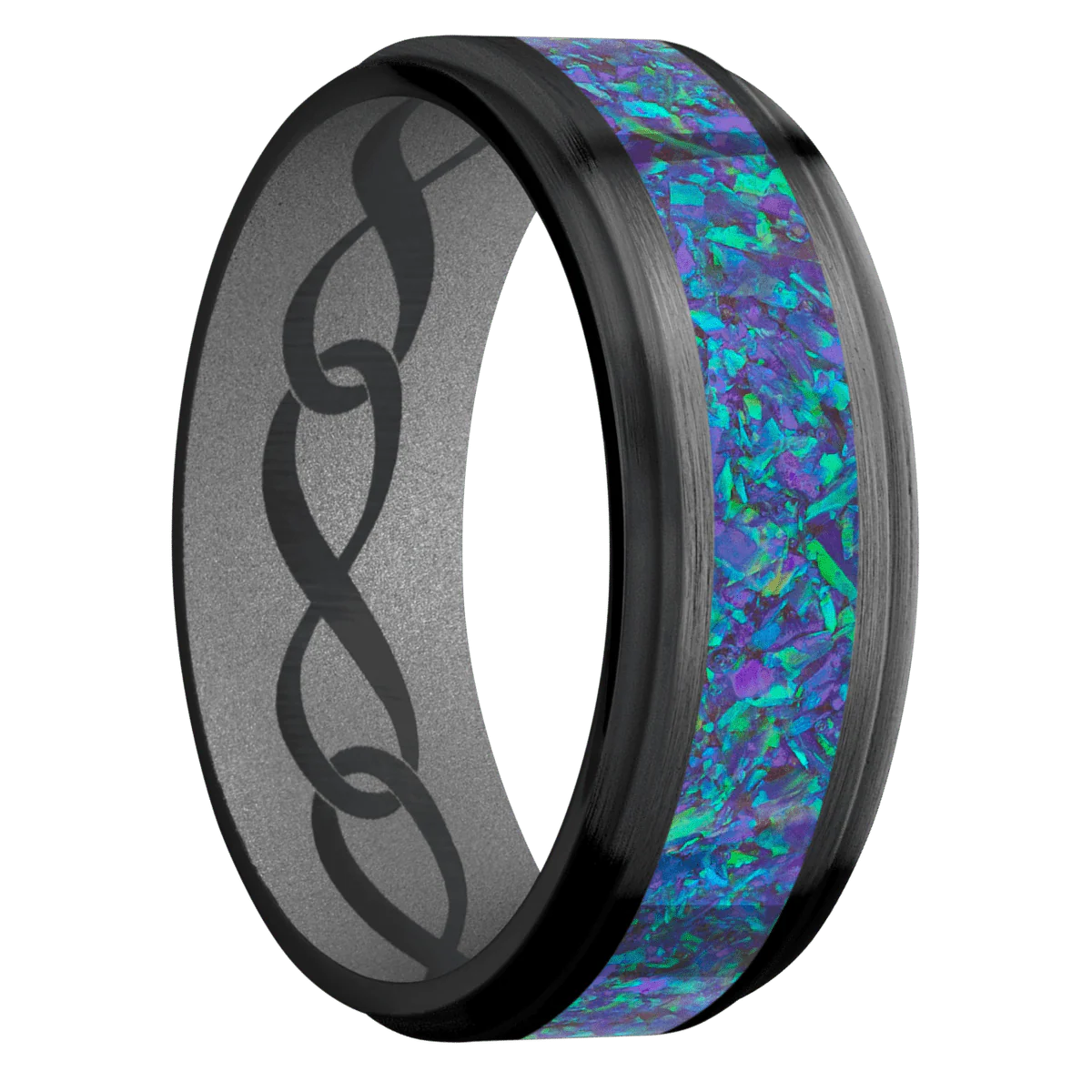 Zirconium + Satin , Satin Finish + Crushed Silver