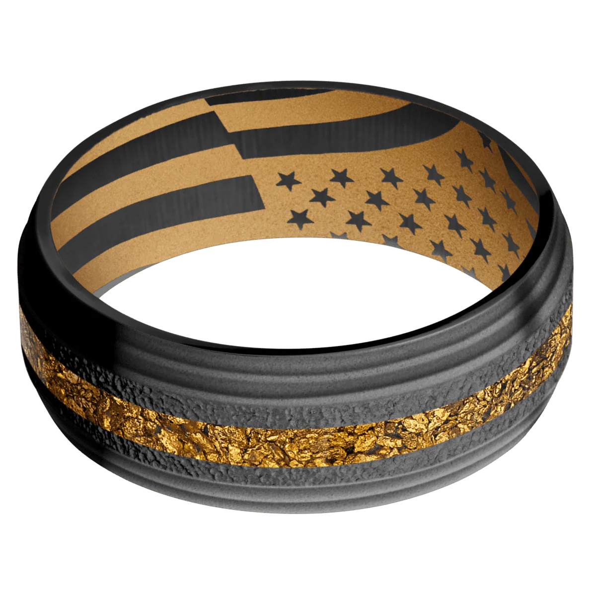 Zirconium + Stipple , Bead Finish + Gold - Image 3