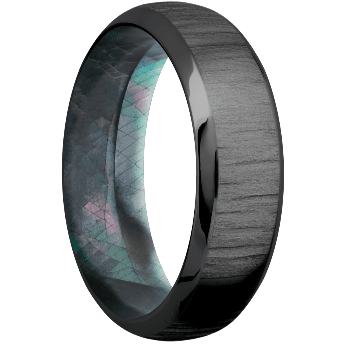 Zirconium + Treebark1 , Polish Finish + Black Mother of Pearl