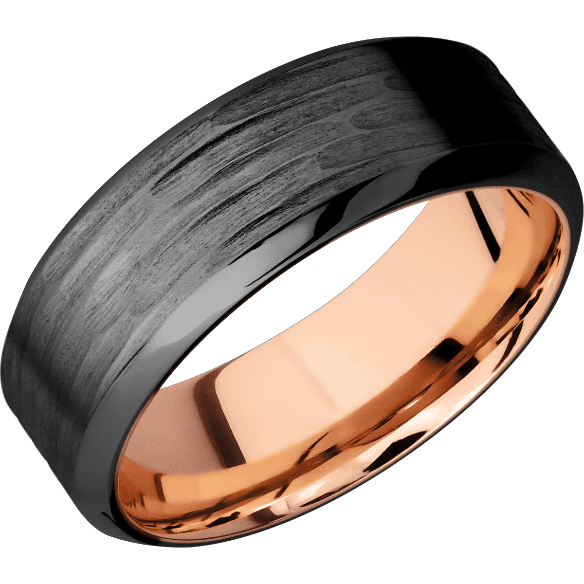 Zirconium + Treebarkh , Polish Finish + 14K Rose Gold - Image 2