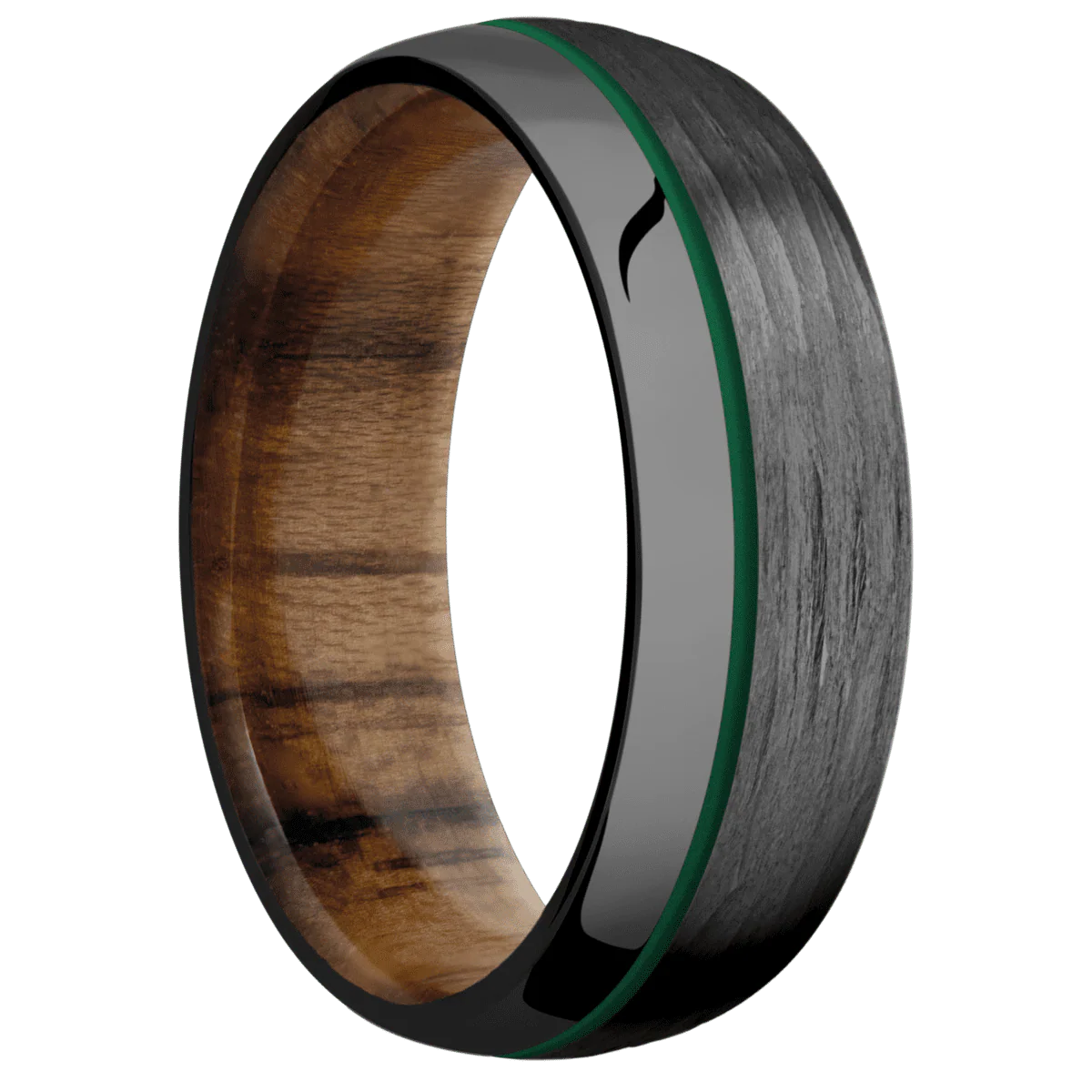 Zirconium + Treebarkh , Polish Finish + Teak